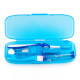 Orthodontic set for care of braces in a case, blue